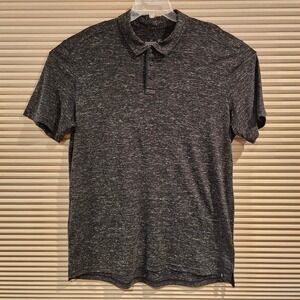 Smartwool Merino Sport 150 Hemp Polo Short Sleeve Shirt Mens XL Heathered Gray